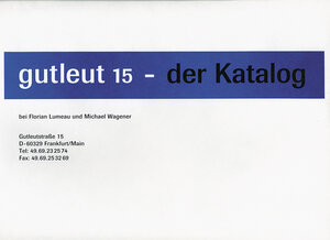 Buchcover gutleut 15 - der Katalog | Michael Wagener | EAN 9783936826098 | ISBN 3-936826-09-9 | ISBN 978-3-936826-09-8