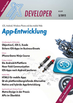 Buchcover iX Developer App-Entwicklung | Robert Lippert | EAN 9783936931884 | ISBN 3-936931-88-7 | ISBN 978-3-936931-88-4
