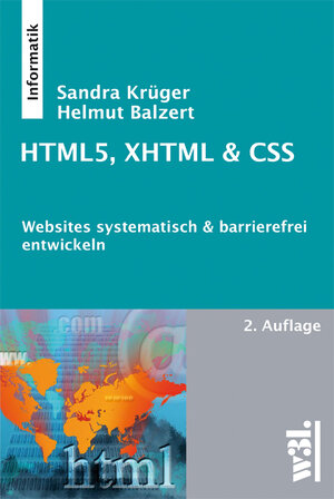 Buchcover HTML5, XHTML & CSS | Helmut Balzert | EAN 9783937137544 | ISBN 3-937137-54-8 | ISBN 978-3-937137-54-4