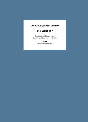 Buchcover Leseübungen Geschichte - Die Wikinger | Jens Walker | EAN 9783937196442 | ISBN 3-937196-44-7 | ISBN 978-3-937196-44-2