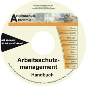 Buchcover Band 01 | Arbeitsschutzmanagement (Handbuch und Methodik auf CD-ROM) | Matthias Glawe | EAN 9783937213088 | ISBN 3-937213-08-2 | ISBN 978-3-937213-08-8