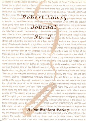 Buchcover Robert Lowry Journal / Bio | Robert Lowry | EAN 9783937260013 | ISBN 3-937260-01-3 | ISBN 978-3-937260-01-3