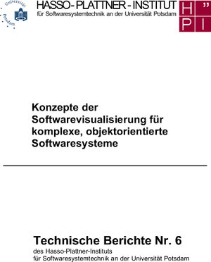 Buchcover Konzepte der Softwarevisualisierung für komplexe, objektorientierte Softwaresysteme  | EAN 9783937786544 | ISBN 3-937786-54-6 | ISBN 978-3-937786-54-4
