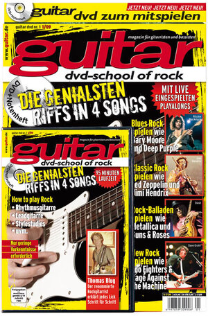 Buchcover guitar Songbook mit DVD Vol.1: School of Rock | Thomas Blug | EAN 9783937841854 | ISBN 3-937841-85-7 | ISBN 978-3-937841-85-4