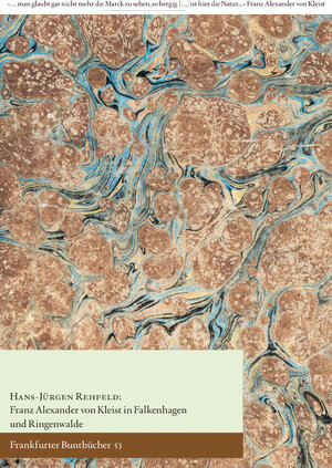 Buchcover Franz Alexander von Kleist in Falkenhagen und Ringenwalde | Hans-Jürgen Rehfeld | EAN 9783938008393 | ISBN 3-938008-39-3 | ISBN 978-3-938008-39-3