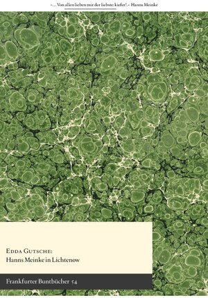 Buchcover Hanns Meinke in Lichtenow | Edda Gutsche | EAN 9783938008423 | ISBN 3-938008-42-3 | ISBN 978-3-938008-42-3