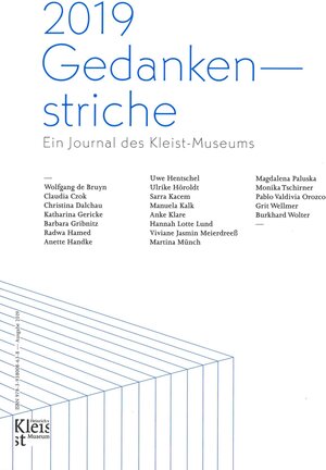 Buchcover 2019 Gedankenstriche  | EAN 9783938008638 | ISBN 3-938008-63-6 | ISBN 978-3-938008-63-8