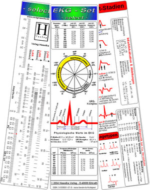 EKG Lineal -select-: EKG-Lineal + EKG-Werte Karte + Infarkt-Stadien