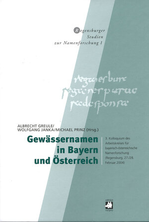 Buchcover Gewässernamen in Bayern und Österreich  | EAN 9783939112006 | ISBN 3-939112-00-3 | ISBN 978-3-939112-00-6