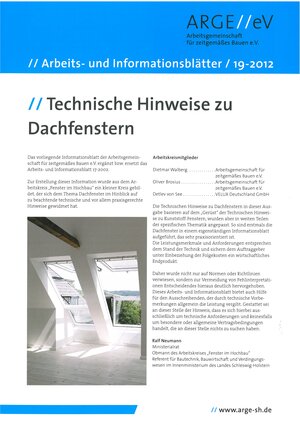 Buchcover Technische Hinweise zu Dachfenstern | Dietmar Walberg | EAN 9783939268123 | ISBN 3-939268-12-7 | ISBN 978-3-939268-12-3