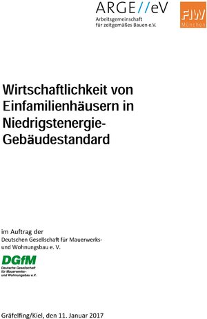 Buchcover Wirtschaftlichkeit von Einfamilienhäusern in Niedrigstenergie-Gebäudestandard | Dietmar Walberg | EAN 9783939268413 | ISBN 3-939268-41-0 | ISBN 978-3-939268-41-3