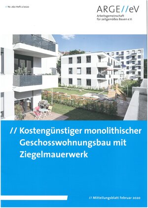 Buchcover Kostengünstiger monolithischer Geschosswohnungsbau mit Ziegelmauerwerk | Dietmar Walberg | EAN 9783939268598 | ISBN 3-939268-59-3 | ISBN 978-3-939268-59-8