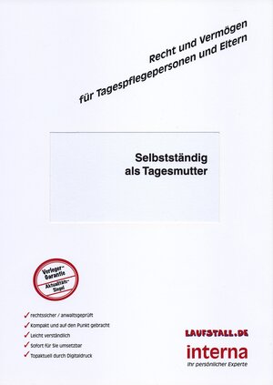 Buchcover Selbstständig als Tagesmutter | Jörg Mielczarek | EAN 9783939397977 | ISBN 3-939397-97-0 | ISBN 978-3-939397-97-7