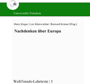Buchcover Nachdenken über Europa  | EAN 9783939469186 | ISBN 3-939469-18-1 | ISBN 978-3-939469-18-6