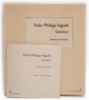 Buchcover Steinlese | Felix Philipp Ingold | EAN 9783939511687 | ISBN 3-939511-68-4 | ISBN 978-3-939511-68-7