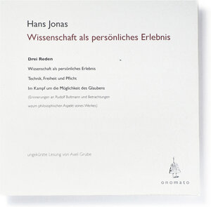 Buchcover Wissenschaft als persönliches Erlebnis | Hans Jonas | EAN 9783939511878 | ISBN 3-939511-87-0 | ISBN 978-3-939511-87-8
