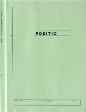 Buchcover Positio | Nicola Reiter | EAN 9783940064882 | ISBN 3-940064-88-2 | ISBN 978-3-940064-88-2
