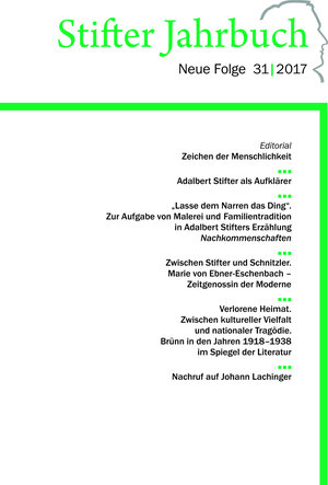 Buchcover Stifter Jahrbuch. Neue Folge / Stifter Jahrbuch  | EAN 9783940098160 | ISBN 3-940098-16-7 | ISBN 978-3-940098-16-0