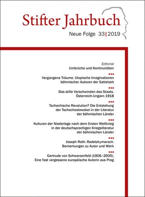 Buchcover Stifter Jahrbuch. Neue Folge / Stifter Jahrbuch  | EAN 9783940098191 | ISBN 3-940098-19-1 | ISBN 978-3-940098-19-1