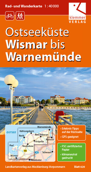 Buchcover Rad- und Wanderkarte Ostseeküste Wismar bis Warnemünde  | EAN 9783940175144 | ISBN 3-940175-14-5 | ISBN 978-3-940175-14-4