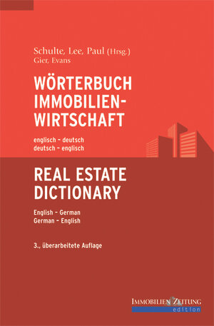 Buchcover Wörterbuch Immobilienwirtschaft englisch-deutsch /deutsch-englisch | Alec Evans | EAN 9783940219008 | ISBN 3-940219-00-2 | ISBN 978-3-940219-00-8