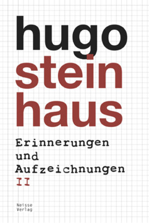 Buchcover Erinnerungen und Aufzeichnungen | Hugo Steinhaus | EAN 9783940310262 | ISBN 3-940310-26-3 | ISBN 978-3-940310-26-2