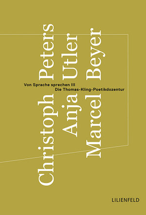 Buchcover Von Sprache sprechen III | Christoph Peters | EAN 9783940357809 | ISBN 3-940357-80-4 | ISBN 978-3-940357-80-9