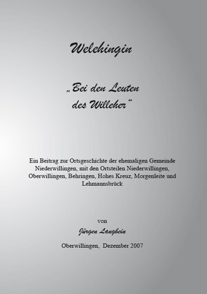 Buchcover Welehingin | Jürgen Langbein | EAN 9783940450562 | ISBN 3-940450-56-1 | ISBN 978-3-940450-56-2