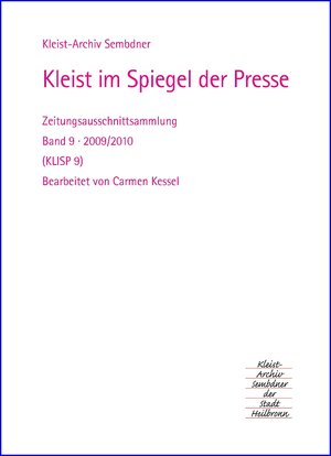 Buchcover Kleist im Spiegel der Presse  | EAN 9783940494450 | ISBN 3-940494-45-3 | ISBN 978-3-940494-45-0