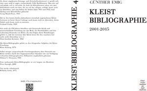 Buchcover Heinrich von Kleist Bibliographie | Günther Emig | EAN 9783940494818 | ISBN 3-940494-81-X | ISBN 978-3-940494-81-8