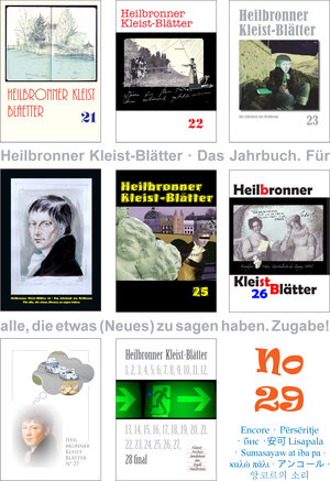 Buchcover Heilbronner Kleist-Blätter 29  | EAN 9783940494832 | ISBN 3-940494-83-6 | ISBN 978-3-940494-83-2