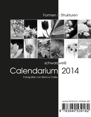 Buchcover Calendarium 2014 - schwarzweiß - Formen & Strukturen  | EAN 9783940539182 | ISBN 3-940539-18-X | ISBN 978-3-940539-18-2