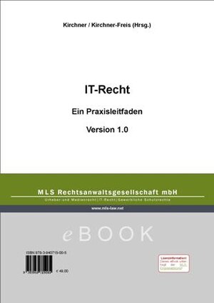 Buchcover IT-Recht | Iris Kirchner-Freis | EAN 9783940715005 | ISBN 3-940715-00-X | ISBN 978-3-940715-00-5