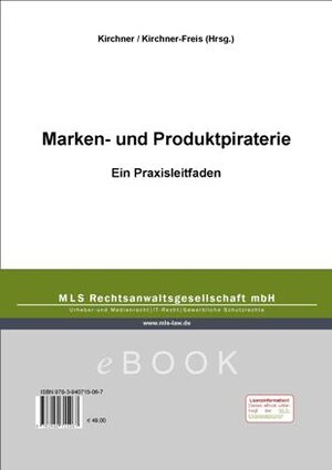 Buchcover Marken- und Produktpiraterie | Iris Kirchner-Freis | EAN 9783940715067 | ISBN 3-940715-06-9 | ISBN 978-3-940715-06-7
