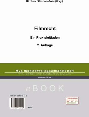 Buchcover Filmrecht | Iris Kirchner-Freis | EAN 9783940715142 | ISBN 3-940715-14-X | ISBN 978-3-940715-14-2