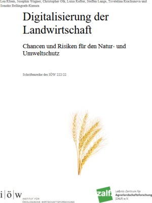 Buchcover Chancen und Risiken der Digitalisierung der Landwirtschaft aus Sicht des Umwelt- und Naturschutzes | Lea Kliem | EAN 9783940920263 | ISBN 3-940920-26-6 | ISBN 978-3-940920-26-3