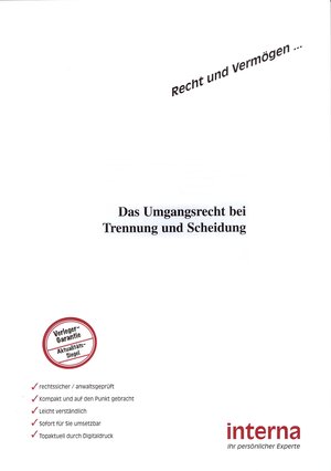 Buchcover Das Umgangsrecht bei Trennung und Scheidung  | EAN 9783940931382 | ISBN 3-940931-38-1 | ISBN 978-3-940931-38-2