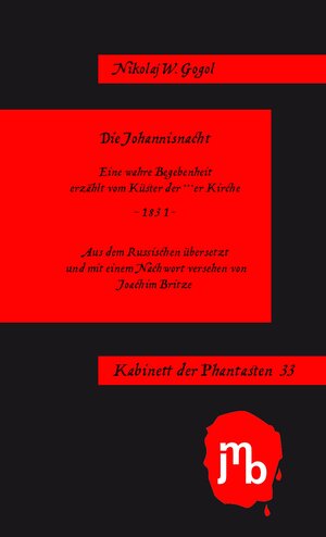Buchcover Die Johannisnacht | Nikolaj Gogol | EAN 9783940970411 | ISBN 3-940970-41-7 | ISBN 978-3-940970-41-1