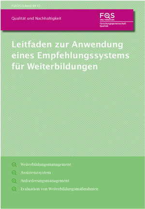 Buchcover Leitfaden zur Anwendung eines Empfehlungssystems für Weiterbildungen | Roland Jochem | EAN 9783940991249 | ISBN 3-940991-24-4 | ISBN 978-3-940991-24-9