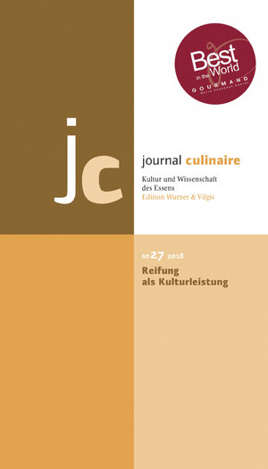 Buchcover journal culinaire. Kultur und Wissenschaft des Essens  | EAN 9783941121270 | ISBN 3-941121-27-8 | ISBN 978-3-941121-27-0
