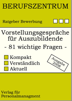 Buchcover Vorstellungsgespräche für Auszubildende | Ludwig Briehl | EAN 9783941161078 | ISBN 3-941161-07-5 | ISBN 978-3-941161-07-8