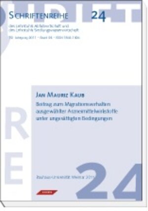 Buchcover Beitrag zum Migrationsverhalten ausgewählter Arzneimittelwirkstoffe unter ungesättigten Bedingungen | Jan Mauriz Kaub | EAN 9783941216600 | ISBN 3-941216-60-0 | ISBN 978-3-941216-60-0