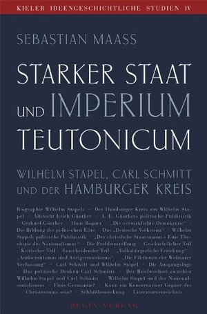 Buchcover Starker Staat und Imperium Teutonicum | Sebastian Maaß | EAN 9783941247314 | ISBN 3-941247-31-X | ISBN 978-3-941247-31-4