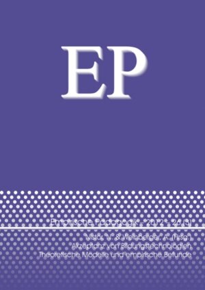 Buchcover Akzeptanz von Bildungstechnologien: Theoretische Modelle und empirische Befunde | EAN 9783941320802 | ISBN 3-941320-80-7 | ISBN 978-3-941320-80-2