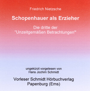 Buchcover Schopenhauer als Erzieher | Friedrich Nietzsche | EAN 9783941324848 | ISBN 3-941324-84-5 | ISBN 978-3-941324-84-8