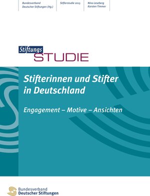 Buchcover Stifterinnen und Stifter in Deutschland | Nina Leseberg | EAN 9783941368781 | ISBN 3-941368-78-8 | ISBN 978-3-941368-78-1