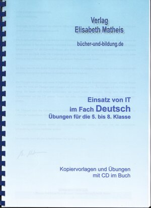 Buchcover Übungen Deutsch Klasse 5 bis 8 | Elisabeth Matheis | EAN 9783941409002 | ISBN 3-941409-00-X | ISBN 978-3-941409-00-2