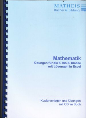 Buchcover Übungen Mathematik 5. bis 8. Klasse | Elisabeth Matheis | EAN 9783941409187 | ISBN 3-941409-18-2 | ISBN 978-3-941409-18-7