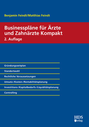 Buchcover Businesspläne für Ärzte und Zahnärzte Kompakt | Benjamin Feindt | EAN 9783941480520 | ISBN 3-941480-52-9 | ISBN 978-3-941480-52-0