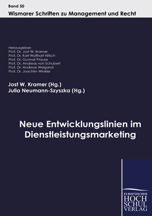 Buchcover Neue Entwicklungslinien im Dienstleistungsmarketing  | EAN 9783941482937 | ISBN 3-941482-93-9 | ISBN 978-3-941482-93-7